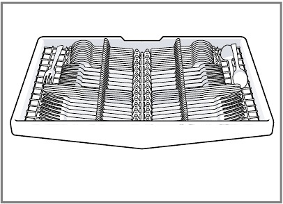 Bosch - SHP65CM6N - Loading patterns for 12 place setting - Third rack Loading patterns for 12 place setting - Third rack