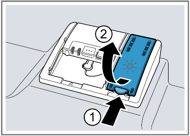 Bosch - SHS53CD2N - Adding rinse aid - Step 1 Adding rinse aid - Step 1