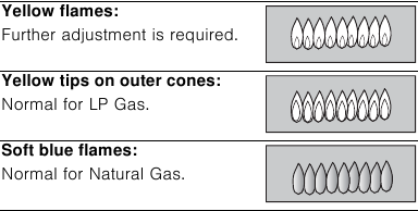 Bosch - NGM5056UC - Checking Flame Characteristics Checking Flame Characteristics