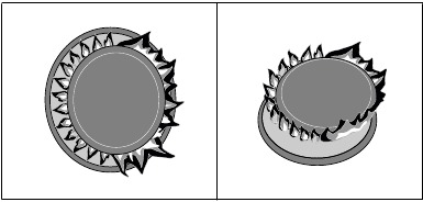 Bosch - NGM5056UC - Incorrect Burner Cap Placement Incorrect Burner Cap Placement