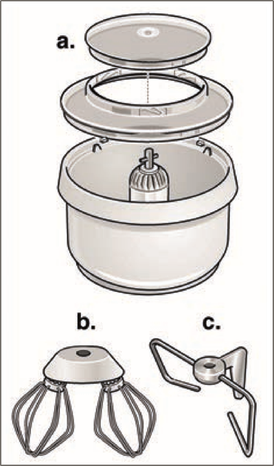 Bosch - MUM6N10UC - MIXING BOWL WITH TWIN BEATING WHISKS AND DOUGH HOOK MIXING BOWL WITH TWIN BEATING WHISKS AND DOUGH HOOK
