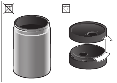 Bosch - BCM8450UC - Care and daily cleaning - Cleaning milk container Care and daily cleaning - Cleaning milk container