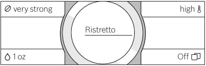 Bosch - BCM8450UC - Control panel - Drink selection Control panel - Drink selection
