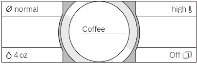 Bosch - BCM8450UC - Drink adjustment - Step 1 - Turn the control ring Drink adjustment - Step 1 - Turn the control ring