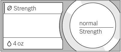 Bosch - BCM8450UC - Drink adjustment - Step 2 - Press the field Drink adjustment - Step 2 - Press the field