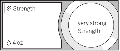 Bosch - BCM8450UC - Drink adjustment - Step 3 - Set coffee strength Drink adjustment - Step 3 - Set coffee strength