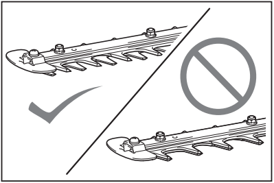 Makita - UH004G - Grinding the shear blades - Step 1 Grinding the shear blades - Step 1