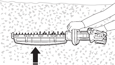 Makita - UH004G - OPERATION - Cutting a hedge side evenly OPERATION - Cutting a hedge side evenly
