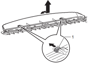 Makita - UH004G - Removing the chip receiver Removing the chip receiver