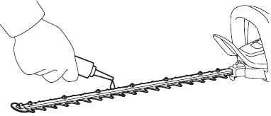 Makita - UH004G - Shear blade maintenance - Oiling the blades Shear blade maintenance - Oiling the blades