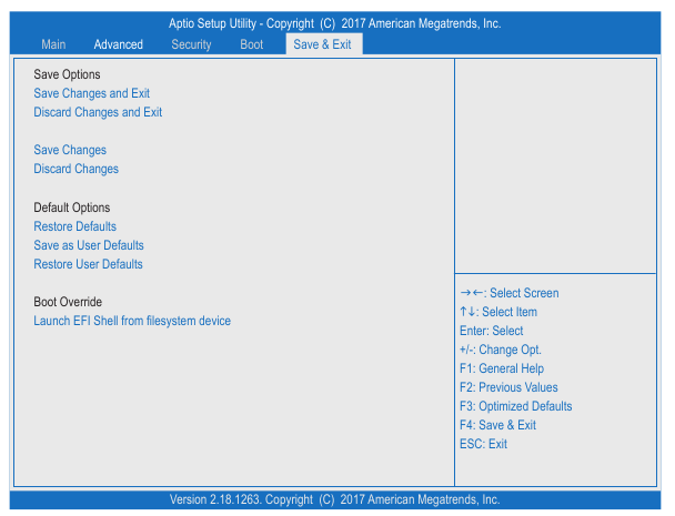 GIGABYTE - GA-J3455N-D3H - BIOS Setup - Save & Exit BIOS Setup - Save & Exit