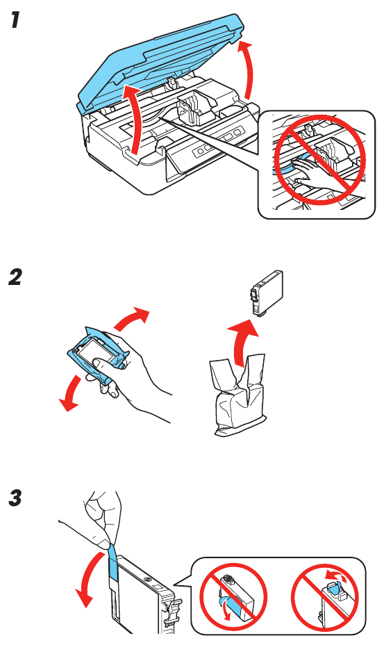 Epson - Small-in-One XP-200 - Install ink cartridges - Step 1 Install ink cartridges - Step 1