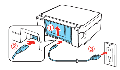 Epson - Small-in-One XP-200 - Turn on the printer Turn on the printer