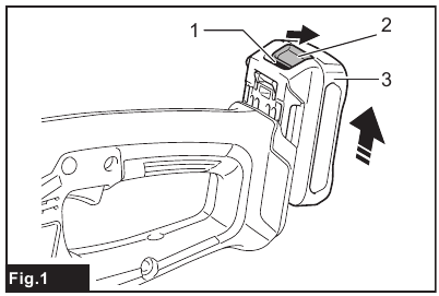 Makita - UM600D - Installing or removing battery cartridge Installing or removing battery cartridge