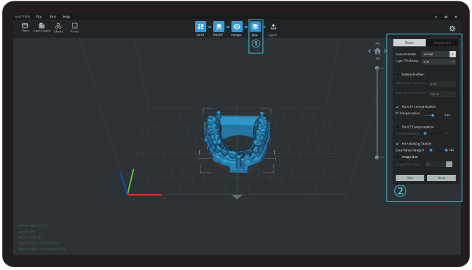 Creality - HALOT-ONE - First Printing - Slicer - Step 3 First Printing - Slicer - Step 3