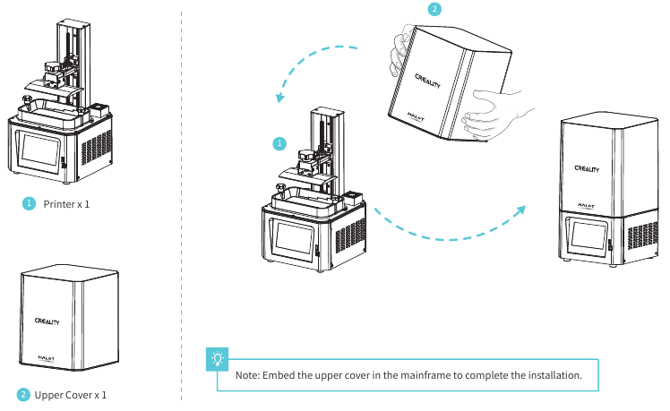 Creality - HALOT-ONE - Installing the 3D Printer Installing the 3D Printer