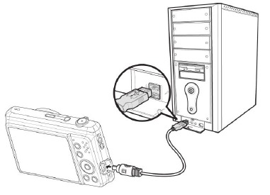 Minolta - MN12Z - Connecting the Camera to a PC Connecting the Camera to a PC
