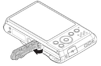 Minolta - MN12Z - Inserting the Battery - Step 2 Inserting the Battery - Step 2