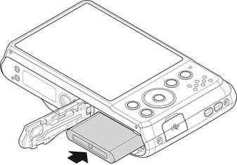 Minolta - MN12Z - Inserting the Battery - Step 3 Inserting the Battery - Step 3
