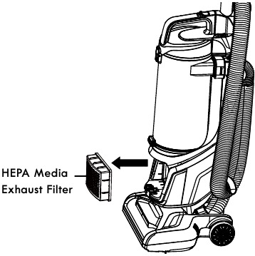 Kenmore - AllergenSeal DU2055 - HEPA MEDIA EXHAUST FILTER CLEANING - Step 2 HEPA MEDIA EXHAUST FILTER CLEANING - Step 2