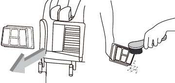Kenmore - KW3050 - Installing & cleaning exhaust filter - Step 2 Installing & cleaning exhaust filter - Step 2