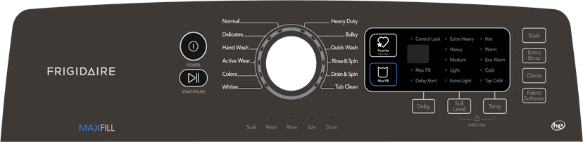 Frigidaire - FFTW4120SW - Washer Settings Washer Settings