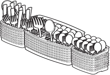 Frigidaire - FGID2479SF - Loading the Silverware Basket Loading the Silverware Basket