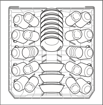 Frigidaire - FGID2479SF - Upper Rack -10 place settings standard loading pattern Upper Rack -10 place settings standard loading pattern