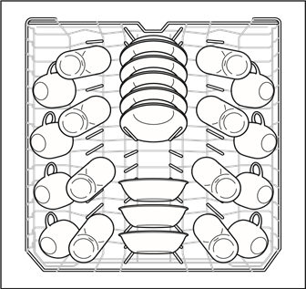 Frigidaire - FGID2479SF - Upper Rack - 8 place settings standard loading pattern Upper Rack - 8 place settings standard loading pattern
