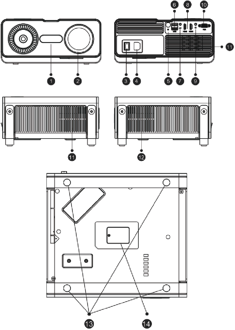 YABER - V10 - PROJECTOR OVERVIEW - Part 1 PROJECTOR OVERVIEW - Part 1
