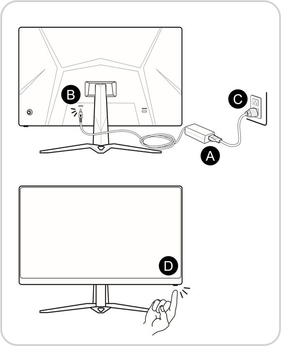 MSI - Optix G24C4 - Connecting the Monitor to PC Connecting the Monitor to PC