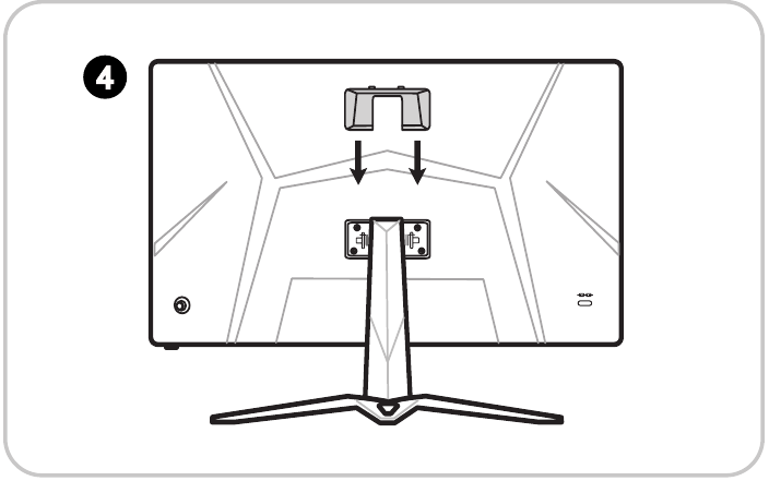 MSI - Optix G24C4 - Installing the Monitor Stand - Step 2 Installing the Monitor Stand - Step 2