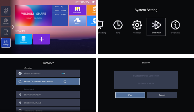YABER - Pro U6 - Bluetooth Setting Bluetooth Setting