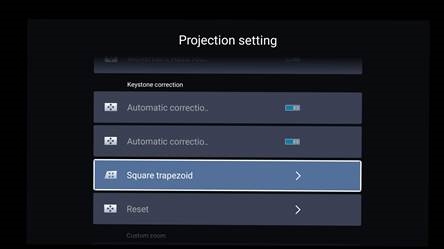 YABER - Pro U6 - Keystone Correction Keystone Correction