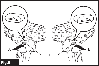 Makita - HP002G - Reversing switch action Reversing switch action