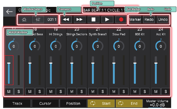 Roland - FANTOM-6 - Mixer Screen Mixer Screen