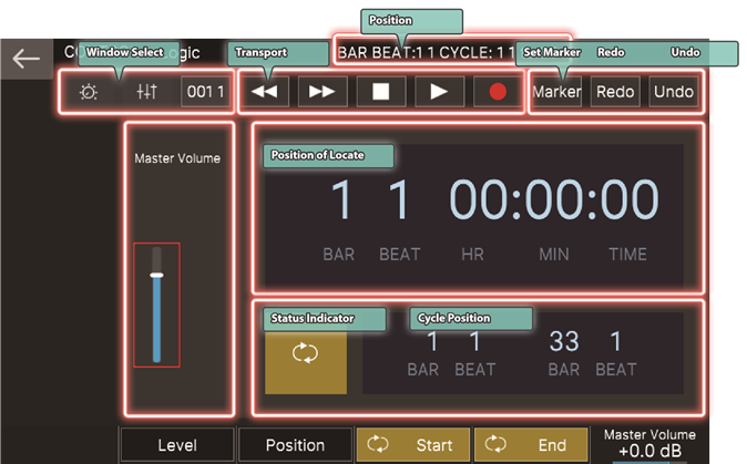 Roland - FANTOM-6 - Transport Screen Transport Screen