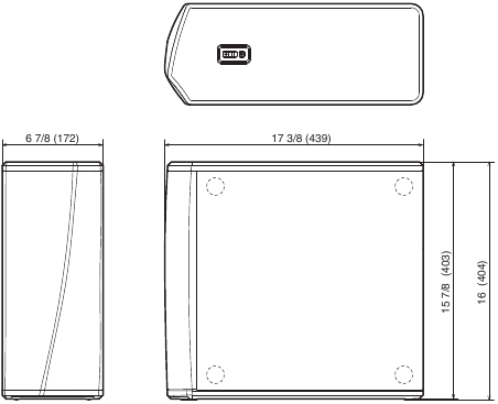 Denon - DSW-1H - Dimensions Dimensions