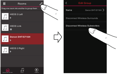 Denon - DSW-1H - Unpairing the DSW-1H Unpairing the DSW-1H