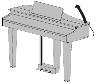 Roland - GP-3 - Opening the Top - Step 1 Opening the Top - Step 1