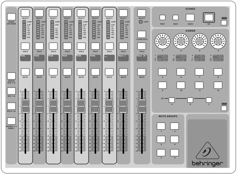 Behringer - X32 - Group/Bus Channel Banks Group/Bus Channel Banks