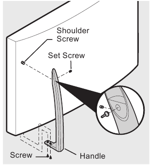 Frigidaire - FGHT2055VF - To attach the metal freezer handle To attach the metal freezer handle