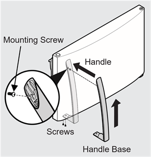 Frigidaire - FGHT2055VF - To attach the plastic freezer handle To attach the plastic freezer handle