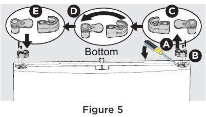 Frigidaire - FRAE2024AW - Door removal/revervsal - Step 4 Door removal/revervsal - Step 4