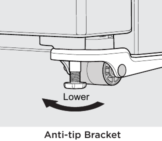 Frigidaire - FRAE2024AW - Setting the anti-tip bracket Setting the anti-tip bracket