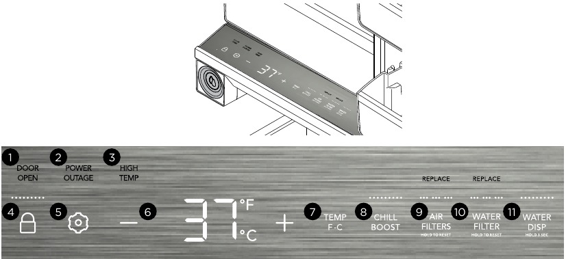 Frigidaire - FPRU19F8WF - Appliance Control Display Appliance Control Display