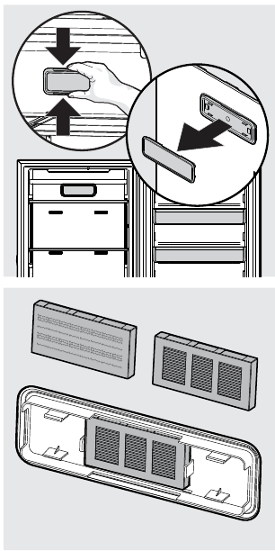 Frigidaire - FPRU19F8WF - Replacing your air filter Replacing your air filter