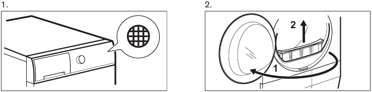 Zanussi - ZDH87B4PW - CLEANING THE FILTER - Step 1 CLEANING THE FILTER - Step 1