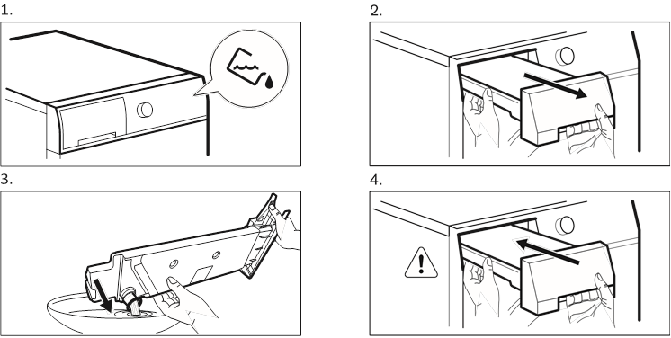 Zanussi - ZDH87B4PW - EMPTYING THE WATER CONTAINER EMPTYING THE WATER CONTAINER