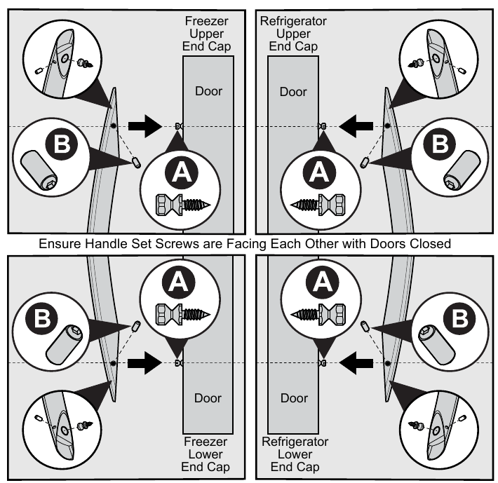 Frigidaire - FRSS2623AS - DOOR HANDLE INSTALLATION DOOR HANDLE INSTALLATION